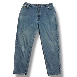 Vintage 90s Levi’s 950 Relaxed Tapered Leg USA Denim Jeans Orange Tab Sz 16S